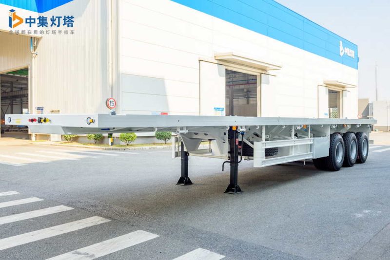 40ft 3 axles Africa flatbed trailer