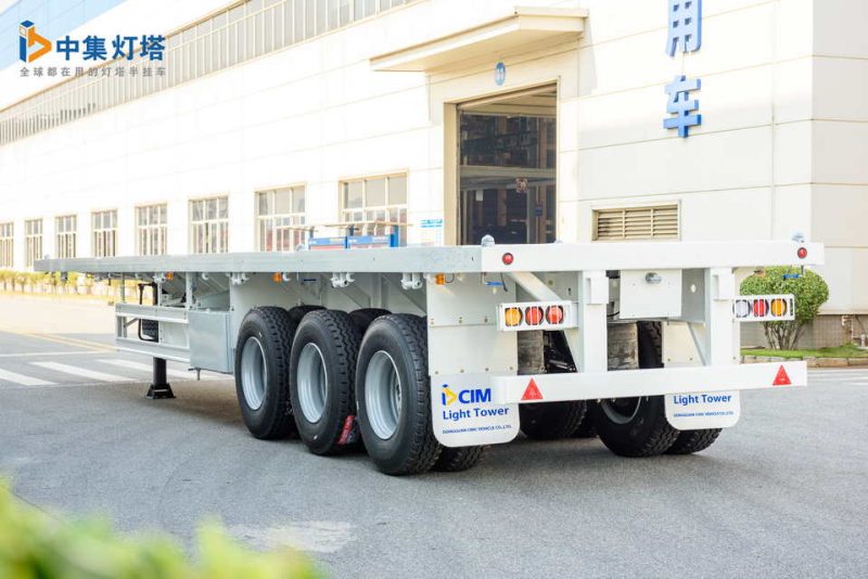 40ft 3 axles Africa flatbed trailer