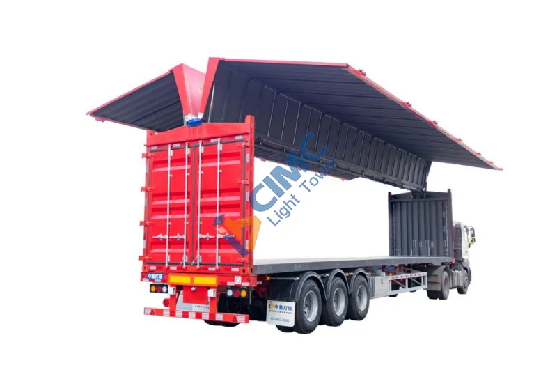 3 Axles Wing Opening Semi Trailer