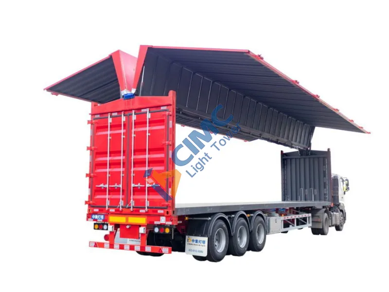 3 Axles Wing Opening Semi Trailer