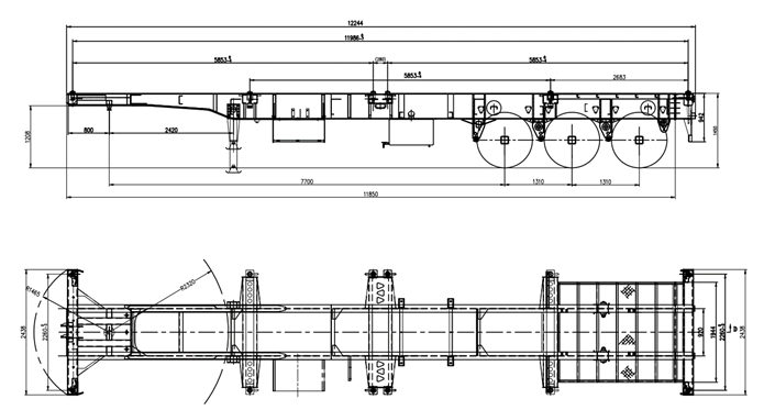 Supply Skeleton Semi-Trailer in SKD Form